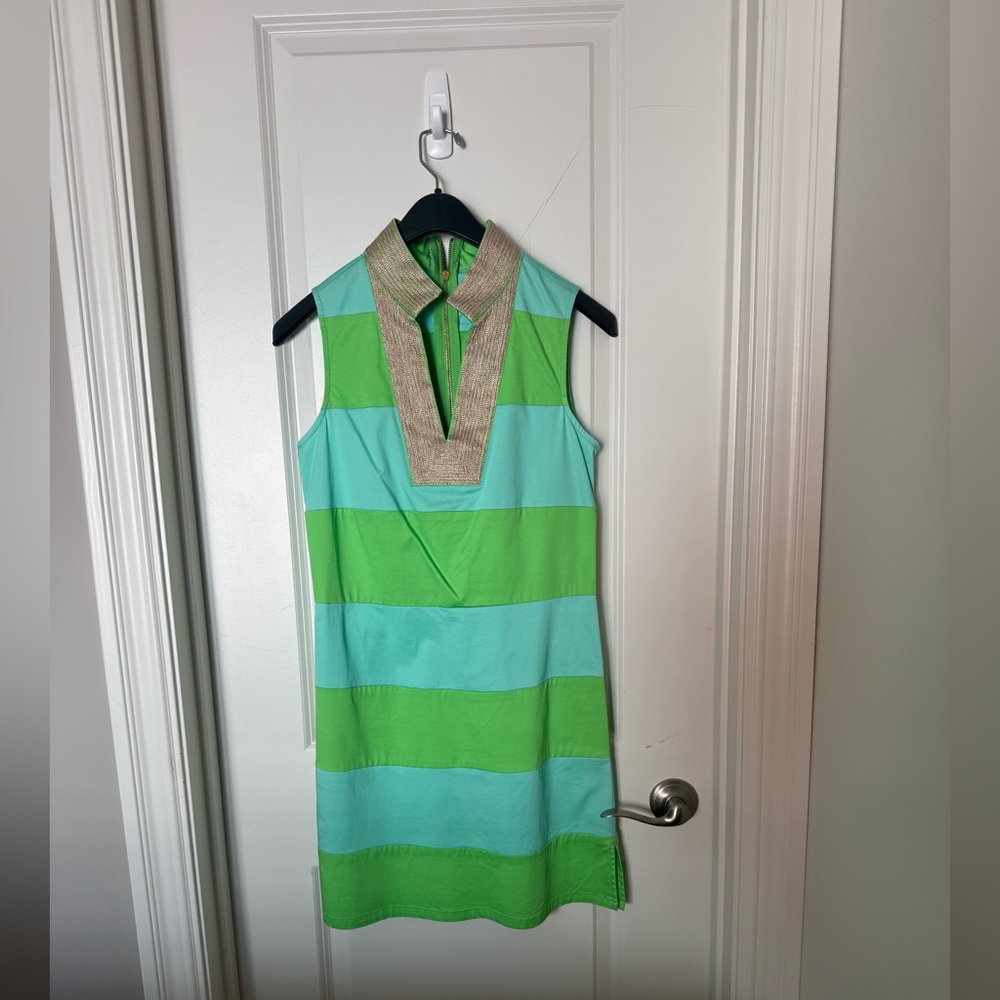 Sail to Sable Aqua and Lime Mini Dress